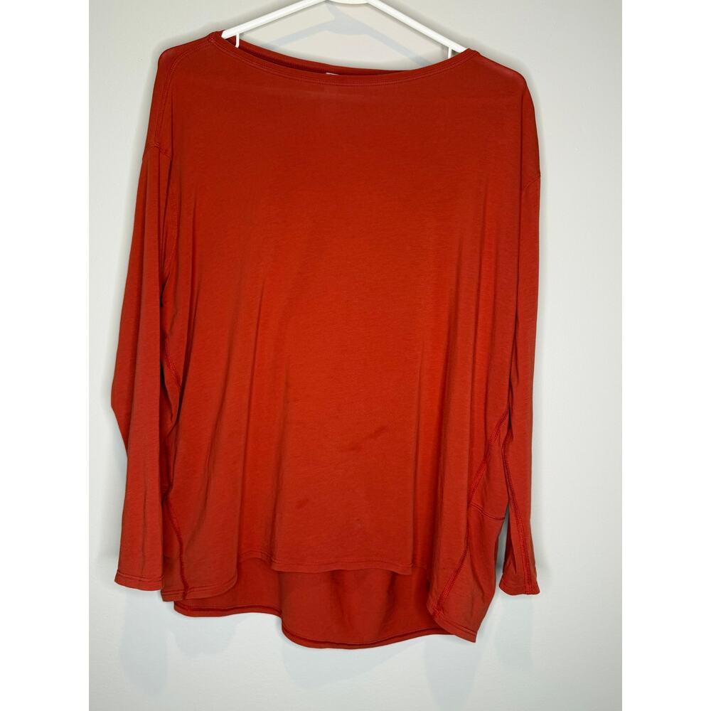 Lululemon Spiced Copper Long Sleeve Top Size 8 Relaxed Fit Athleisure - Picture 3 of 8